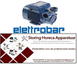 175500060 -Drukverhogingspomp ingang ø 1" uitgang ø 1" type PQM60 230V 50Hz fasen 1 0,37kW PEDRELLO ELETTROBAR