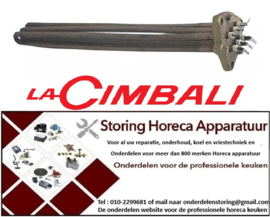 114417013 - Verwarmingselement 2850/3420W 220-240V L 320mm 3-gatsflens CIMBALI