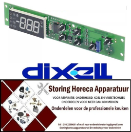 355381245 - Display DIXELL DX60 inbouwmaat 157x28mm inbouwdiepte 20mm bescherming IP00
