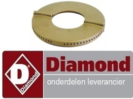 174160294 - Branderdeksel ø 140mm inbouwpositie buiten 7kW met centraal gat voor gasfornuis DIAMOND