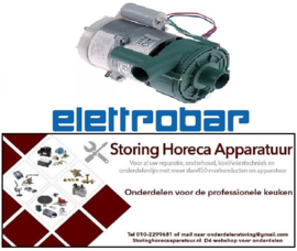 306500199 -Pomp ingang ø 32mm uitgang ø 30/24mm type T80 230V 50Hz fasen 1 0,25kW 0,34PS L 205mm ELETTROBAR