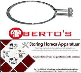 487418129 - Verwarmingselement 16000W 230V voor Bertos oven