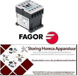498380389 -Relais AC1 22A 230VAC (AC3/400V) 9A/4kW hoofdcontact 3NO hulpcontact 1NO FAGOR