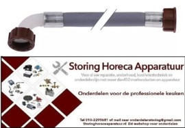 526520013 - Toevoerslang PVC recht-haaks DN13 aansluitingen 3/4" L 3000mm werkdruk 10bar