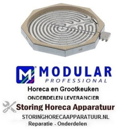 141490222 -Stralingselement 8-hoekig 3400W 230V L 300mm B 300mm VC 2 H 35mm met verwarmingsspoel MODULAR