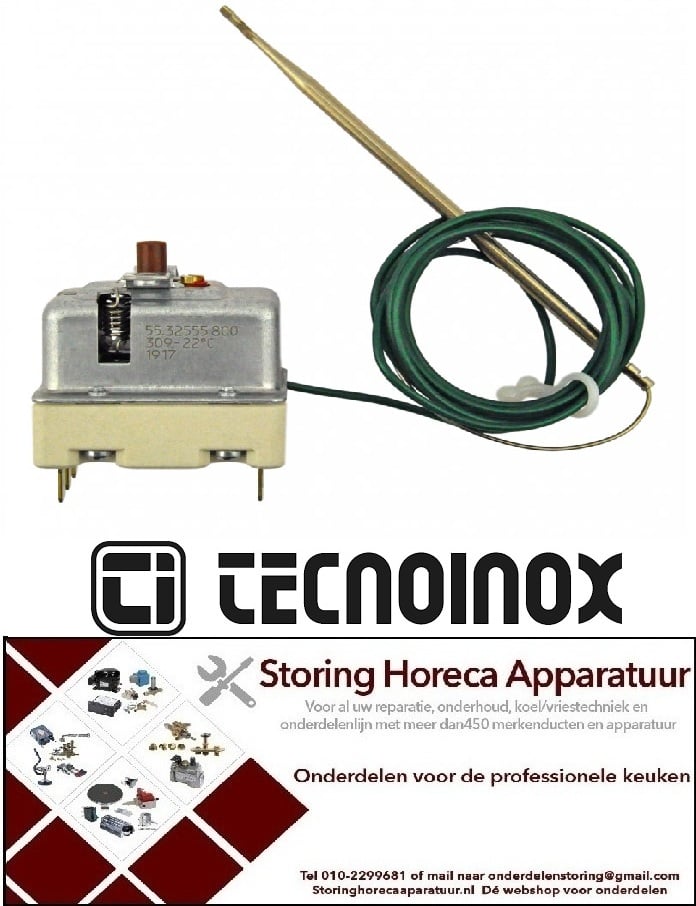 VE303.3753.40 - Maximaalthermostaat 309°C 3-polig voeler 120/Ø4mm capillair 1800mm voor friteuse Tecnoinox