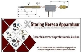 181107164 - Thermokoppel met onderbreker M9x1 L 1000mm steekhuls ø6,0(6,5)mm soldeeraansluiting