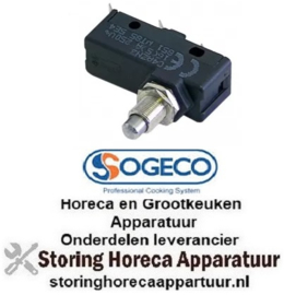 403345156 - Microschakelaar met drukstift pen bediend 250V 16A 1CO draad M10x1 SOGECO