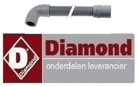 219530819 -Afvoerslang DN20 L 2500mm recht ø binnen 19mm recht ø buiten 24mm haaks ø binnen 22mm voor vaatwasser DIAMOND 04d/6s