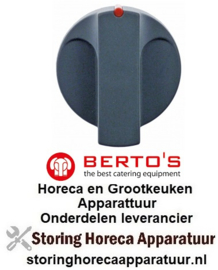 221112686 - Knop nulstreep ø 69mm as ø 8x6,5mm afvlakking boven grijs editie vanaf 11/2011 BERTOS
