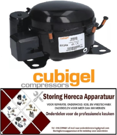 4883070364 -Compressor koelmiddel R134a HMBP 220-240V 50Hz cilinderinhoud 3,1cm³ 1/10HP CSIR Cubigel