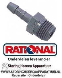 21340361100 - Slangaansluiting kunststof recht draad M10x1 slang ø 6mm  aansluiting M10x1 RATIONAL