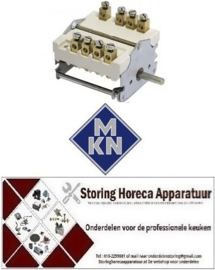 233300102 - Nokkenschakelaar 4 schakelstanden 4NO schakelvolgorde 0-1-0-1 32A MKN