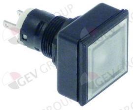 360617 - Signaallamp 27x27 zwart/transparant inbouwmaat 24x24mm vierkant fitting T5.5K