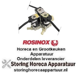 166370006 -Magneetventiel drievoudig recht 230VAC ingang 3/4" uitgang DN10 t.max. 90°C inschakeltijd 100% ROSINOX