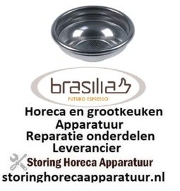 156529011 -Koffiefilter ø 70mm inbouw ø 60mm H 24,5mm kopjes 1 hoeveelheid koffie 7g gaten ø 0,3mm- BRASILIA