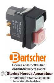 802348137 - Drukschakelaar inbouw groen/rood 250V 16A BARTSCHER