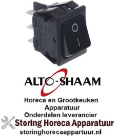 273346377 - Wipschakelaar inbouwmaat 30x22mm zwart 2CO 230V 16A 0-I ALTOSHAAM