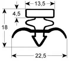 262901184 -Koeldeurrubber  B 595mm L 1310mm steekmaat -FOSTER