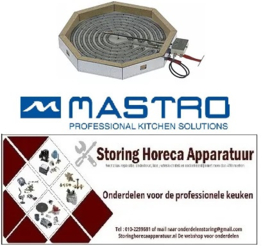 111490152 -Stralingselement 8-hoekig 2500W 230V L 250mm B 250mm VC 2 met verwarmingsspoel energieregelingv Mastro