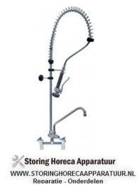 449545156 - Voorspoeldouche met tweegatsmengkraan keramisch bovendeel 1/2" 180°