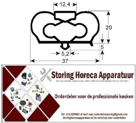 H97987391839 - Deurrubber op maat gemaakt 739 x 1839 mm Steekmaat