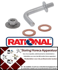 105694658 - Schroefdraadstuk haaks L 42mm RVS draad M6 ø 6mm RATIONAL