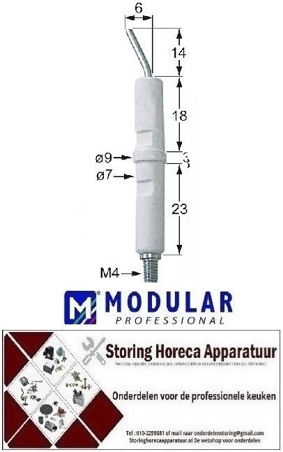 318100706 -Bougie aansluiting M4 vpe 1 stuk Modular