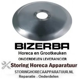 786697809 -  Rondmes AD ø 250mm afname ø 54mm 4 gaten ID ø 203mm H 17mm C45 standaard VS6/VE6 BIZERBA