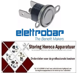 446.3910.46 - Maximaalclixon LA 23,5mm uitschakeltemp. 127°C 1NC 1-polig 16A 250V aansluiting F6,3