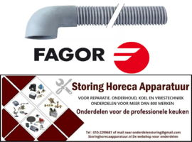 135505081 - Afvoerslang DN25 L 1600mm haaks ø binnen 31mm haaks ø buiten 40mm slang ø buiten 30mm FAGOR