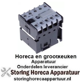 243380871 - Relais AC1 16A 230VAC (AC3/400V) 6,1A/2,2kW hoofdcontact 3NO hulpcontact 1NO