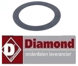 257507541 -Vlakpakking rubber OD ø 74mm ID ø 57mm materiaaldikte 2mm vpe 1stuk voor vaatwasser DIAMOND 04d/6s