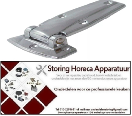 116700594 - Scharnier type 710 overslag 18mm totale hoogte 26mm overslag koelcel - vriescel