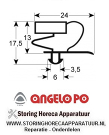 057900327 - Koeldeurrubber B 657mm L 1512mm steekmaat deur koeltechniek  ANGELO-PO