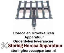 589105955 -Staafbrander 6-rijen L 500mm - B 435mm - H 90mm lavasteengrill