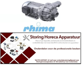 624499139 - Waspomp ingang ø 62mm uitgang ø 62mm type 2275.2722 230/400V 50Hz fasen 3 2,6kW vaatwasser RHIMA