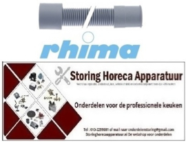 406511205 - Afvoerslang DN19 L 1500mm A ø binnen 23mm A ø buiten 29mm B ø binnen 29mm RHIMA