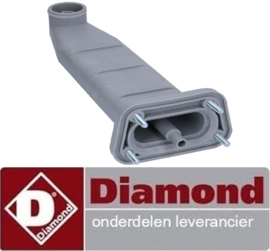 71669017 - Waspijp wasarmsteun inbouwpositie boven voor doorschuifvaatwasser DIAMOND DK7/2-NP