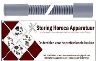 255518518 - Afvoerslang L 1500mm A ø binnen 21mm A ø buiten 27mm B ø binnen 29mm B ø buiten 35mm