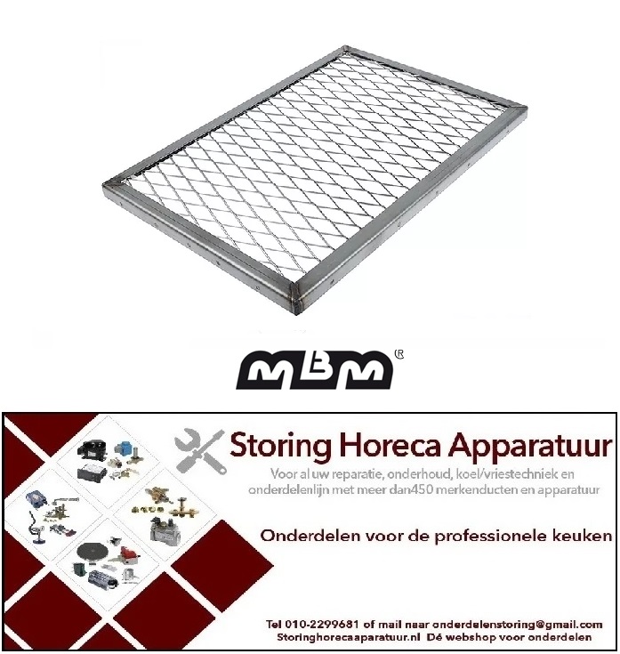 302211023 - Lavasteenrooster L 467mm B 319mm MBM
