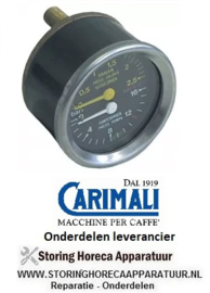 182541223 - Manometer dubbele schaal ø 60mm drukbereik 0-2,5 / 0-16bar aansluiting keerzijde CARIMALI