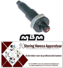 761100013 - Piëzo-ontsteker inbouw ø 22mm aansluiting ø2,4mm drukkend MBM