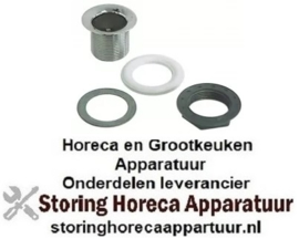 861540277 - Afvoerventiel grootte 1¼" totale hoogte 36mm AD ø 59mm messing verchroomd