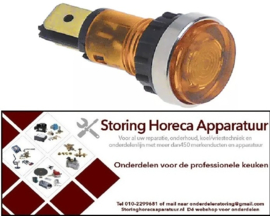 718359290 -  Signaallamp ø 12mm 400V geel aansluiting vlaksteker 6,3mm