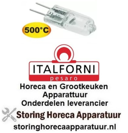 217359599 -Halogeenlamp fitting G4 12V 20W temp. bestendigheid 500°C 250lm levensduur 2000h  ITALFORNI