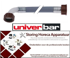 425520010 - Toevoerslang PVC recht-haaks DN13 aansluitingen 3/4" L 1500mm UNIVER-BAR