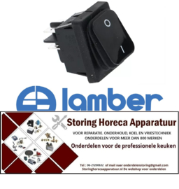 952301202 - Wipschakelaar 2NO 250V 20A 0-1 voor vaatwasser LAMBER