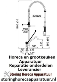 245545093 - Voorspoeldouche met zwenkuitloop/zwenkventiel hendel lang