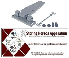 510692442 - Scharnier overslag 32mm totale lengte 213mm hoogte verstelbaar grijs